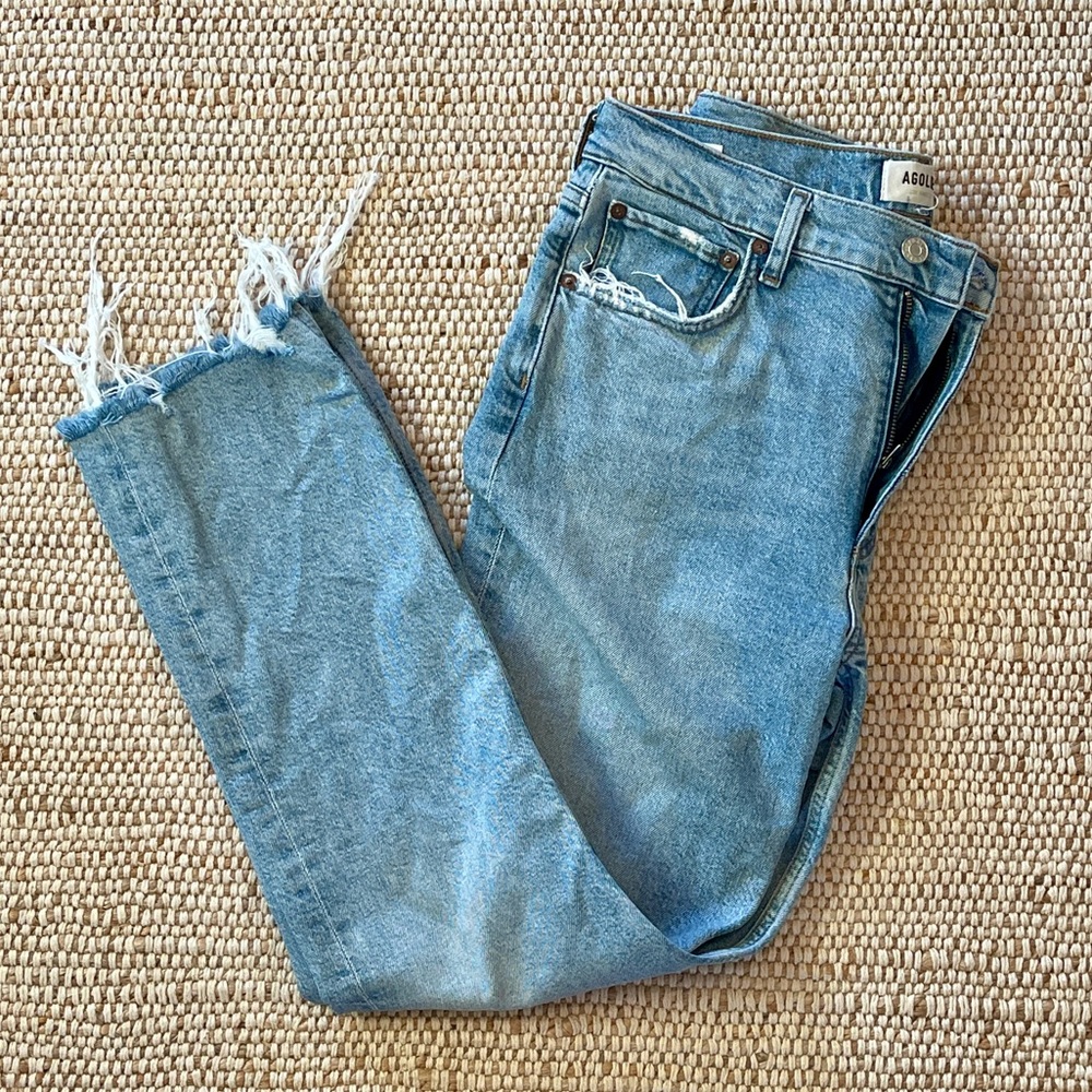 Agolde - Merrel Organic Cotton Jean with Frayed Hem - Light Wash